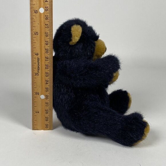 Vintage 1996 Black Bear Plush Stuffed Animal Sitting Berkley Designs 5.5" - Picture 5 of 6